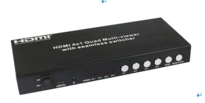 Cina 4 introduca 1 contatore senza cuciture prodotto dello scambista del video HDMI di Hd/scambista senza cuciture della matrice in vendita