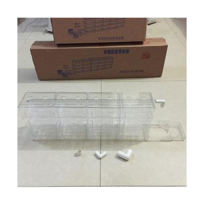 China 2022 Viable Innovative Products Customized Transparent Aquarium 6 Cell Multilayer Aquarium Drip Filter Box for sale