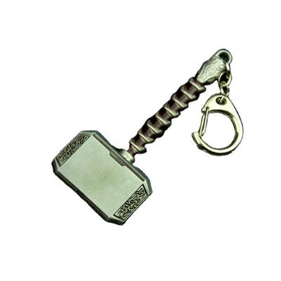 China Promotional Metal Thor Gifts Hammer Head Chain 8cm Hammer Game Around Boutique Gift for sale