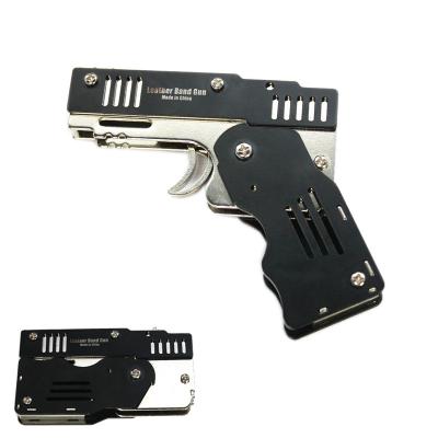 China Bend Gun Model Wholesale Custom Metal Gun Model Can Throw Rubber Bands Gun for sale