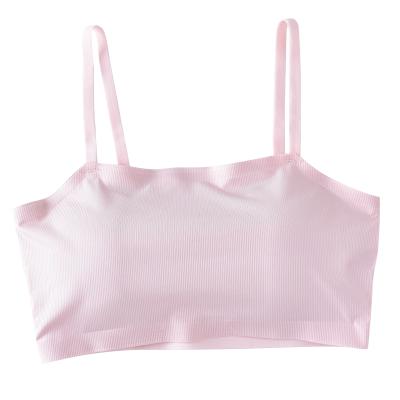 China Cotton Seamless Soft Seamless Backless Superior Comfort Crop Camisole Bra Girls Backless Bra For Girls for sale