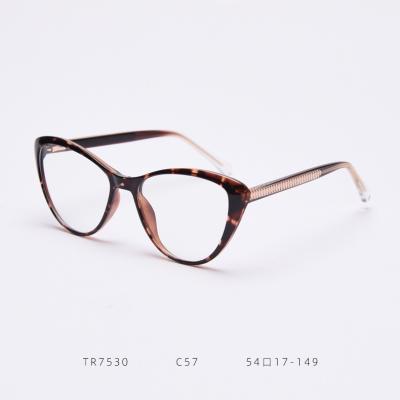 China Fashionable Women's Cat Eye Presbyopia Reading Glass TR90 Glass Metal Spring Slim Legs for sale