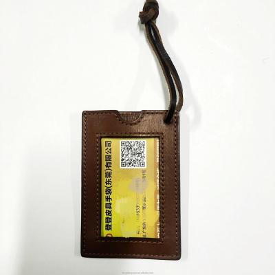 China Fashion The first layer of cowhide custom multi - color jewelry accessories card set and luggage tag set for sale