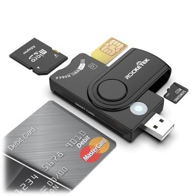 China Pro Rocketek Cards IUSB Reader USB Credit Card Reader Multi Writer Smart sim IC Card Reader for sale