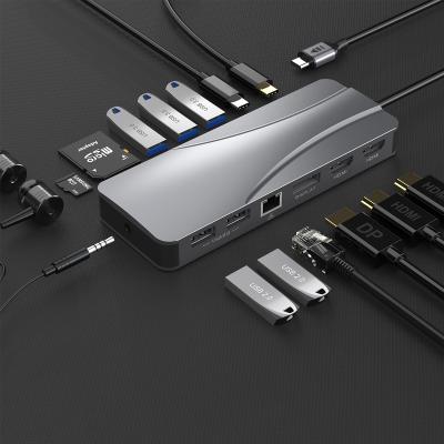 China Plug & Play Type C Hub In Running USB To Computer Multi Port USB 3.0 Docking Station For Macbook for sale