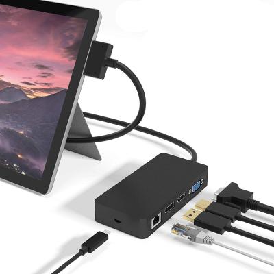 China Type C Docking Station Hub Multi Port Rocketek USB Type C Docking Station USB Type C Hub USB To VGA Adapter Hub With USB Card Reader for sale