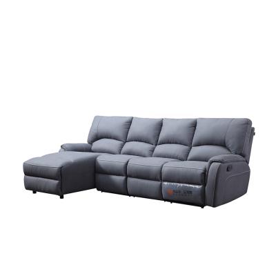 China Wholesales Furniture Sectional Recliner Sofa Bed (Waist) Adjustable Luxury L Shaped Technology Fabric Fabric Sofa Set for sale