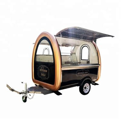 China Multifunctional Mobile Food Caravan Food Cart Mini Commercial Food Supply Trailer for sale