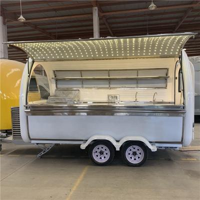 China China Factory High Quality Mobile Shafts Fiberglass Snack Double Axles Electromagnetic Brake Hot Dog Ice Cream Food Cart For Sale Europe for sale