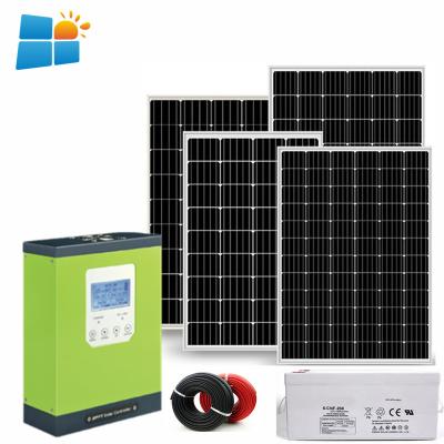 China Home solar power system generator system 300w 2kw 5kw 500KW solar home solar power system lithium battery solar power system for sale