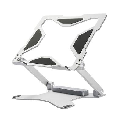 China Foldable And Rising Wholesale Aluminum Computer Stand Adjustable Folding Laptop Stand for sale