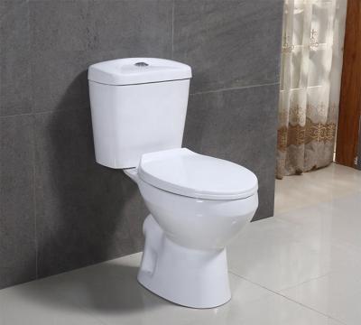 China Ceramic Two-Piece Toilet Double-Flow Bathroom Toilet Watercloset Wc Accessory for sale