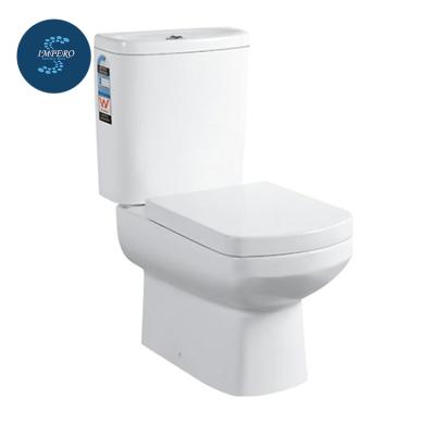 China Two-piece Watermark Australian Double-flush toilet with a grade flush valve and soft closing cover, Australian standard WELS for sale