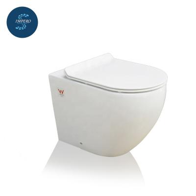 China Concealed Cistern Australia Rimless Bathroom Back To Wall Ceramic WC Toilet With Watermark for sale