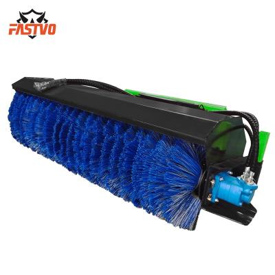 China Building Material Shops Hydraulic Cheap Road Angle Broom Cleaning Attachment For Loader for sale