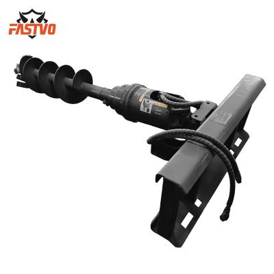 China Hydraulic Skid Steer Attachment FASTVO Skid Steer Loader Attachment Auger Earth Drill for sale