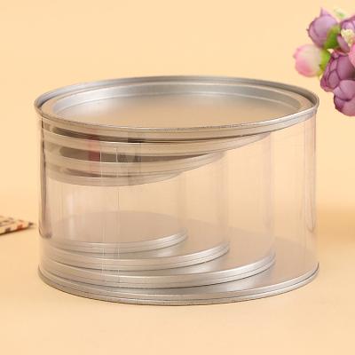 China Small Recycled Clear Wedding Materials Decorative Cake Tin Plastic Boxes For Gifts for sale