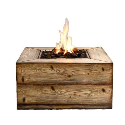 China Patio\Garden\Outdoor\Household Antique Rustic Steel Corten Fire Table Gas Fireplace Propane Firepit 35 Inch Out Door Fire Pit for sale