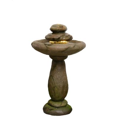 China Polyresin European Waterfall Decoration Yard Garden Fountain Outdoor Water Fountain for sale