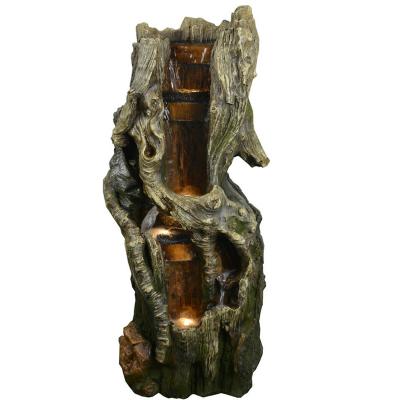 China 2021 Natural New Product Popular Garden Water Feature Wooden Shaped Outdoor Water Fountains for sale