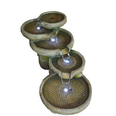 China 2021 New Product Ideas Natural Yard Stone 5 Rows Shape Outdoor Indoor Garden Fountains Water Fountain for sale