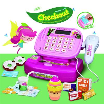 China Lights Cash Register For Toddler With Scaner Pretend Money Games For Kids for sale