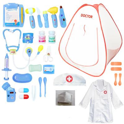 China [Drop Shipping Child Tent Plastic Doctor Play Set Medical Kit] Pretend Play Equipment Dentist Kit Doctor Toy for sale