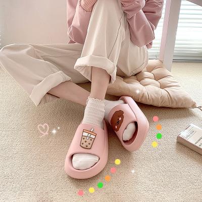 China BathinsMen's sandals home indoor bathroom platform female summer cute anti-skid slippers a pair of lovers outdoor summer for sale