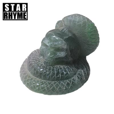 China High Quality China 8cm Fluorite Snake and Healing Crystal Stones Skulls Carvings Home Accessories for sale