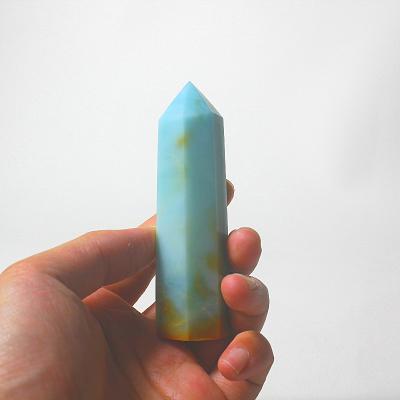 China China wholesale natural high quality healing stones amazonite point wand tower for healing china for sale