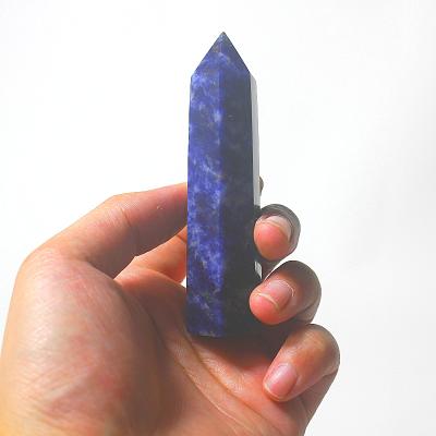 China China Wholesale Natural High Quality Healing Crystals Blue Sodalite Point Gems For Home Decoration for sale