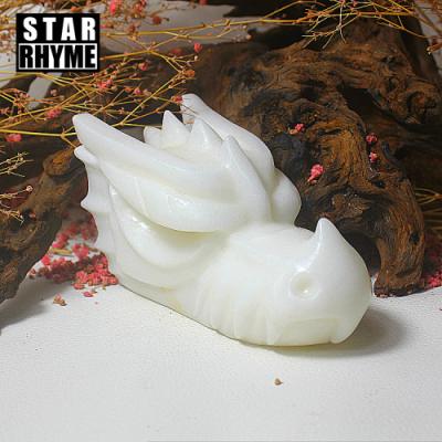 China Affordable Exquisite Hand-carved High End China White Jade Dragon Decoration for sale