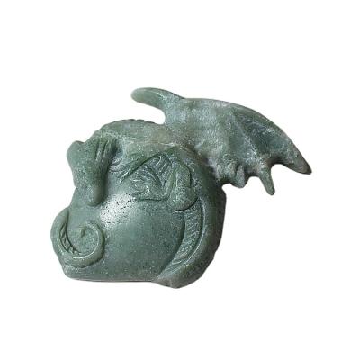 China Cute Carving China Dragon Jade Crystal Crystal Gemstone Natural Crystal Crafts For Souvenir Gifts for sale