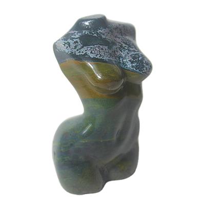 China Crystal Torso Figurine Statue Carved Goddess Body Crystal Ocean Jasper Women's Body Charm Model From China Wholesale for sale