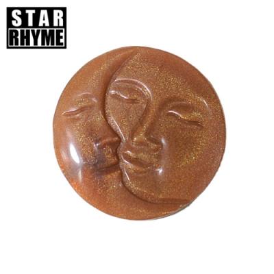 China Shining China Sunstones Carving 10cm Sun and Moon Crafts Needed for Home Decoration for sale