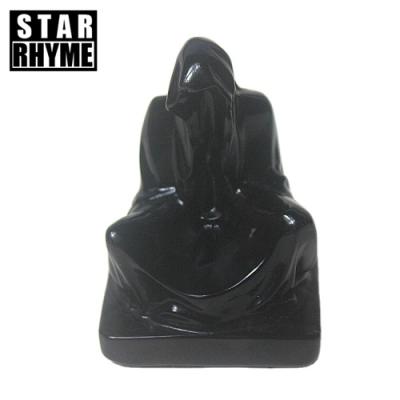 China New China Obsidian Crystal Sorcerer Healing Quartz Crystal Carved Sorcerer For Home Decoration Natural for sale