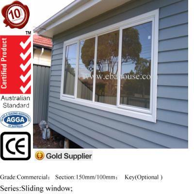 China Sliding Aluminum Sliding Window For Prefab House Double Glazed Australian Windows for sale