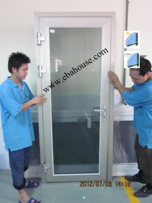 China thermal break frame glass aluminum swing door/exterior aluminum glass door/safety glass door for sale