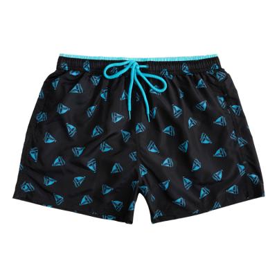 China Sailboat Windproof Pattern Printed Fancy Mens Shorts Waterproof Shorts With Pockets Swim Trunk for sale