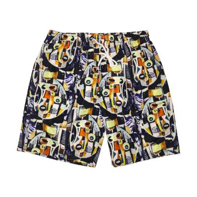 China New Design Graffiti Windproof Art Memory Fabric Breathable Mens Shorts Comfortable Mens Boardshorts for sale