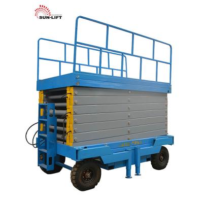 China Hotels China Factory 50Foot Hydraulic Man Lift Crane Towable Mobile Scissor Lift Platform With CE for sale