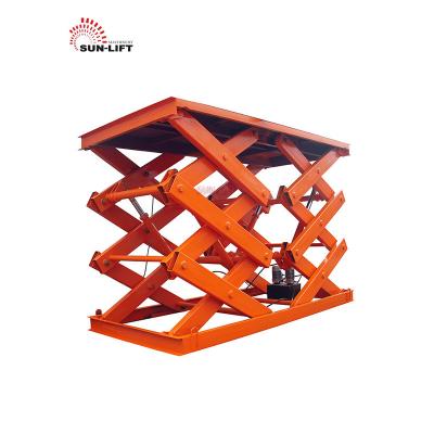 China Load Cargo in Workshop Warehouse China Factory 5 Ton Warehouse Hydraulic Stationary Scissor Electric Cargo Platform Vertical Lift for Plywood with CE for sale