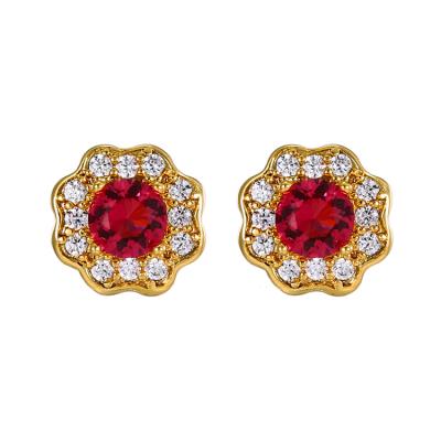 China Hot Selling 24k Gold CLASSIC Hot Sale Jewelry Wholesale Custom E-21 Xuping Zircon Stone Earring Stud Earring For Women for sale