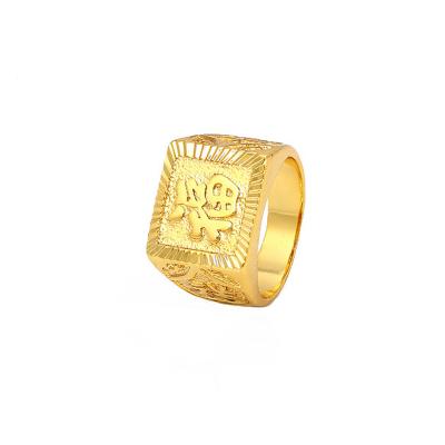 China Latest Xuping CLASSIC Jewelry Gold Ring Designs Cheap Brass Gold Ring 24k Gold Plated Ring for sale