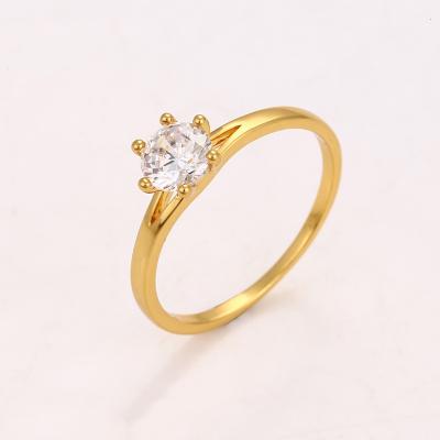 China 14140 fashion stone women xuping FASHION jewelry, simple stone 24k gold ring for sale