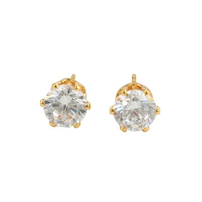 China 97181 xuping FASHIONABLE hot selling women sell 24 K gold color artificial crystal stud earrings wholesale for sale