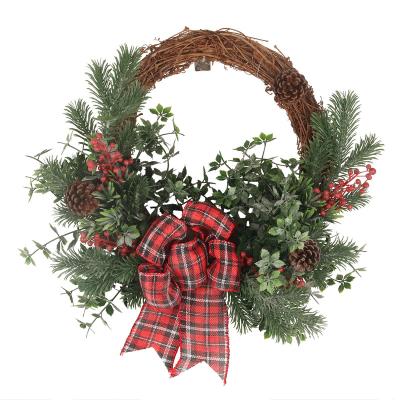 China Decor Room Home Decor Customize Cheap Mini Ornament Christmas Hanging Artificial Flowers Pine Braid Decorative For Christmas Home Decor for sale