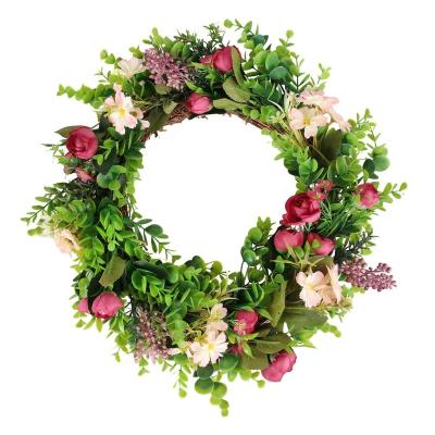 China Desktop Decoration Flower Plants Wholesale Cheap Price Chrysanthemum Flower Artificial Rose Silk Garlands For Door Wreath Wedding Decoration for sale