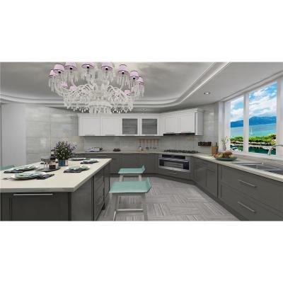 China Matt Lacquer European Style Bespoke Contemporary Black Prepare To Compile Modular Islands Kitchen Designs for sale