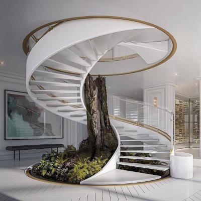 China Factory Price Modern Indoor Wooden Spiral Staircase Modern Indoor Spiral Staircase for sale